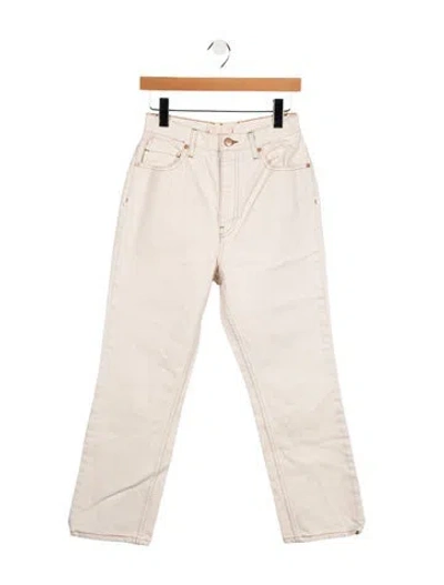 Pre-owned Ulla Johnson High-rise Straight Leg Jeans In Neutral