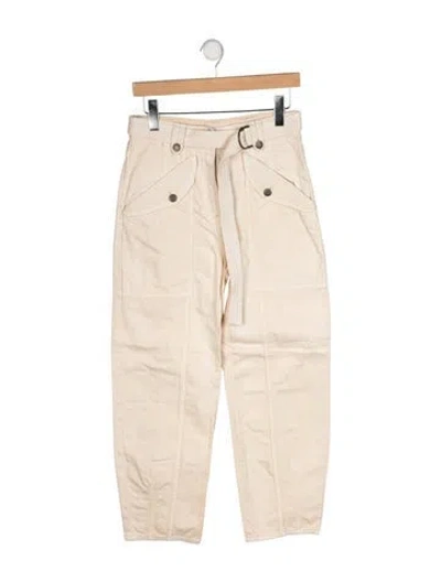 Pre-owned Ulla Johnson High-rise Straight Leg Jeans In Neutral