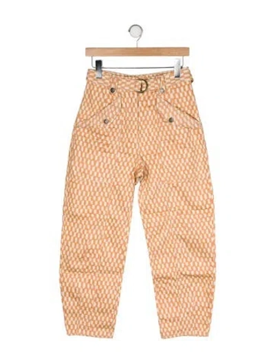 Pre-owned Ulla Johnson High-rise Straight Leg Jeans In Neutral