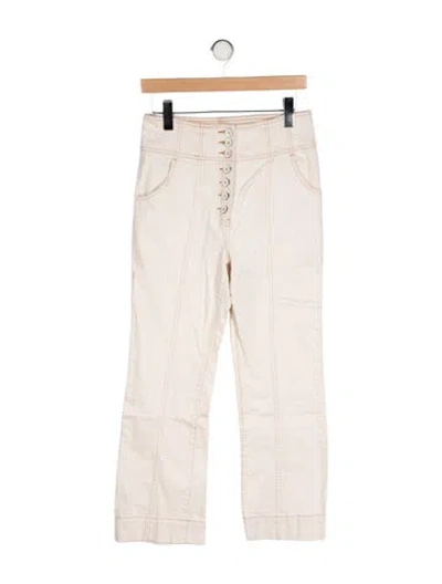Pre-owned Ulla Johnson High-rise Straight Leg Jeans In Neutral