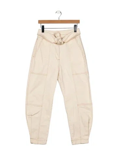 Pre-owned Ulla Johnson High-rise Straight Leg Jeans In Neutral