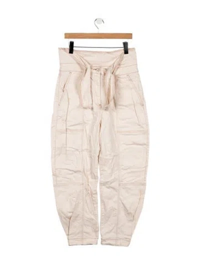 Pre-owned Ulla Johnson High-rise Straight Leg Jeans In Neutral