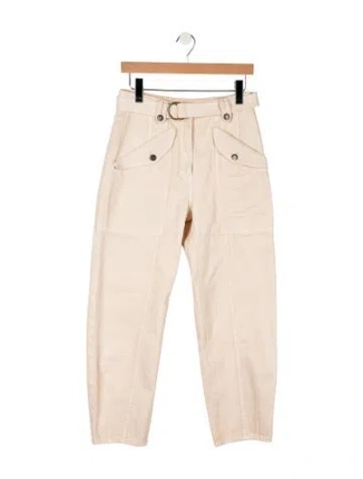 Pre-owned Ulla Johnson High-rise Straight Leg Jeans In Neutral