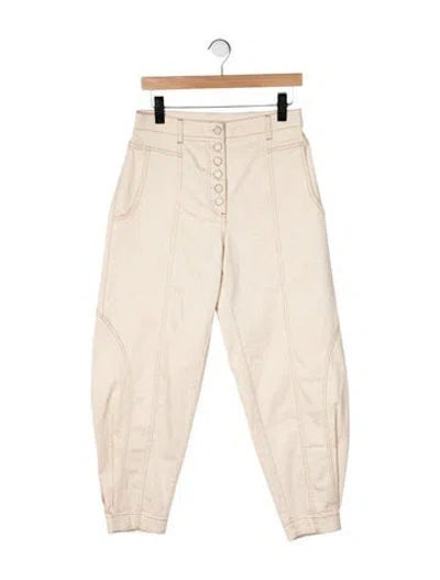 Pre-owned Ulla Johnson High-rise Straight Leg Jeans In Neutral