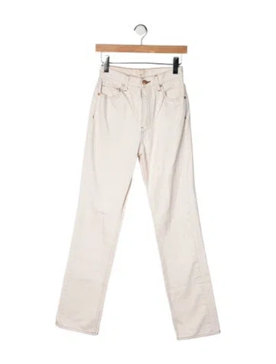 Pre-owned Ulla Johnson High-rise Straight Leg Jeans In Neutrals