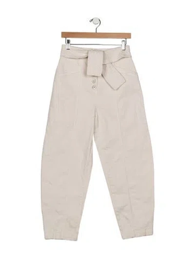 Pre-owned Ulla Johnson High-rise Straight Leg Jeans In Neutrals