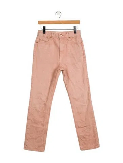 Pre-owned Ulla Johnson High-rise Straight Leg Jeans In Pink