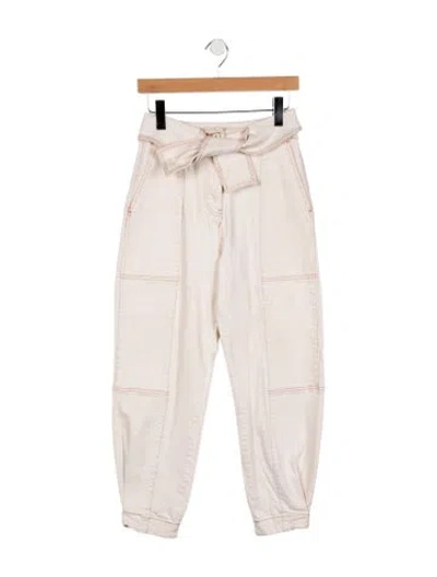 Pre-owned Ulla Johnson High-rise Straight Leg Jeans In Pink