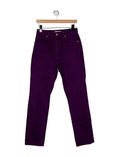 Pre-owned Ulla Johnson High-rise Straight Leg Jeans In Purple
