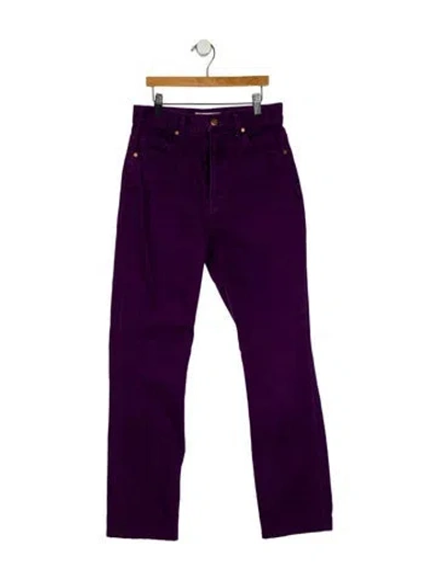 Pre-owned Ulla Johnson High-rise Straight Leg Jeans In Purple