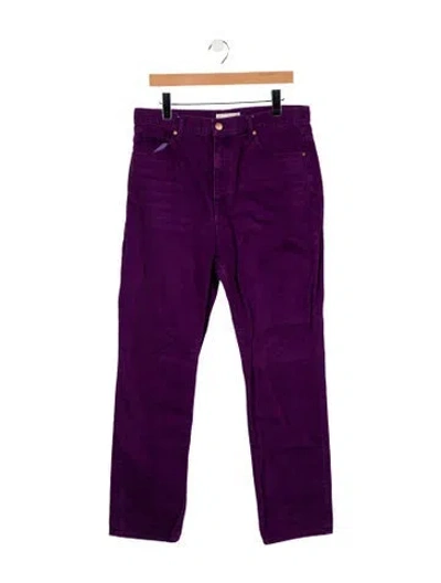 Pre-owned Ulla Johnson High-rise Straight Leg Jeans In Purple