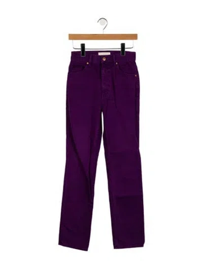 Pre-owned Ulla Johnson High-rise Straight Leg Jeans In Purple