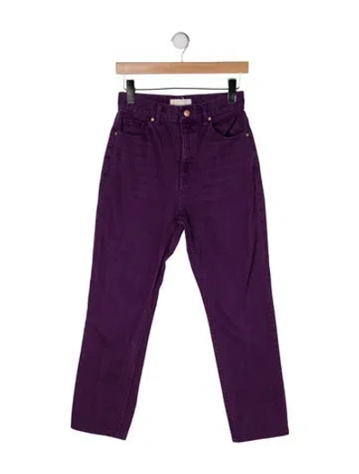 Pre-owned Ulla Johnson High-rise Straight Leg Jeans In Purple