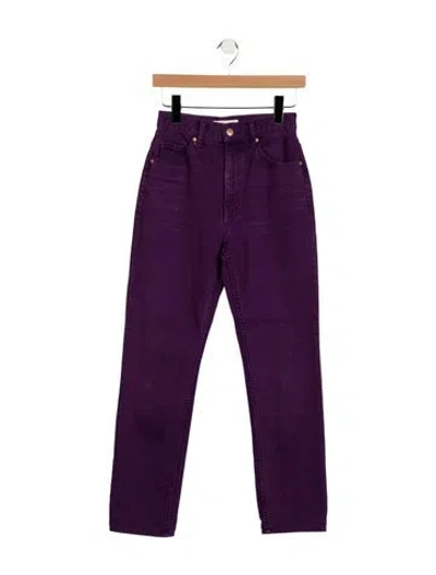 Pre-owned Ulla Johnson High-rise Straight Leg Jeans In Purple