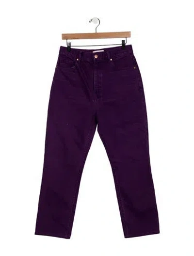 Pre-owned Ulla Johnson High-rise Straight Leg Jeans In Purple