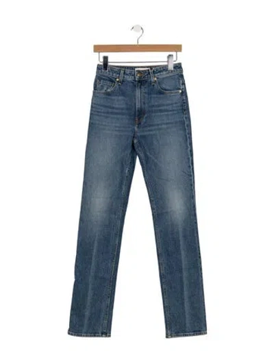 Pre-owned Ulla Johnson High-rise Straight Leg Jeans W/ Tags In Blue