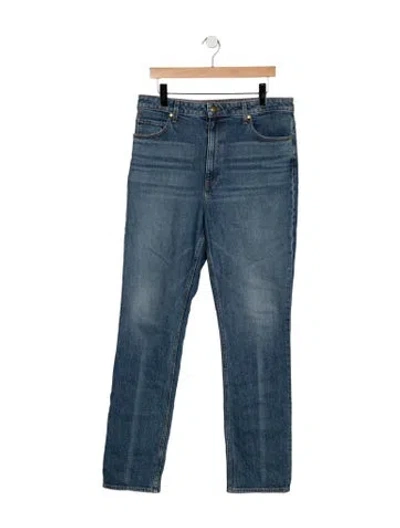 Pre-owned Ulla Johnson High-rise Straight Leg Jeans W/ Tags In Blue