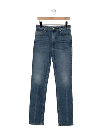 Pre-owned Ulla Johnson High-rise Straight Leg Jeans W/ Tags In Blue