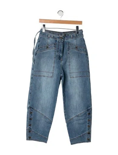 Pre-owned Ulla Johnson High-rise Straight Leg Jeans W/ Tags In Blue
