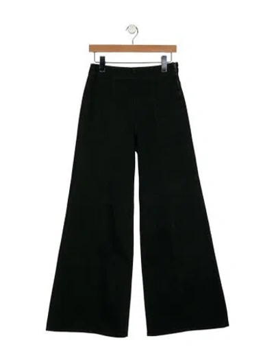 Pre-owned Ulla Johnson High-rise Wide Leg Jeans In Black