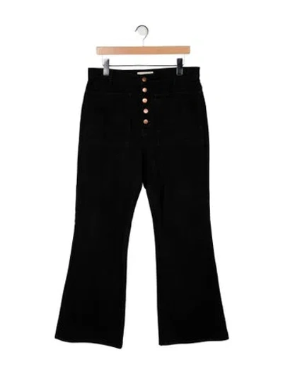 Pre-owned Ulla Johnson High-rise Wide Leg Jeans In Black