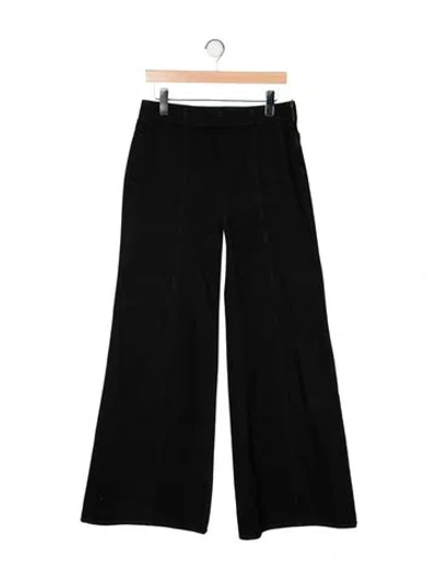 Pre-owned Ulla Johnson High-rise Wide Leg Jeans In Black