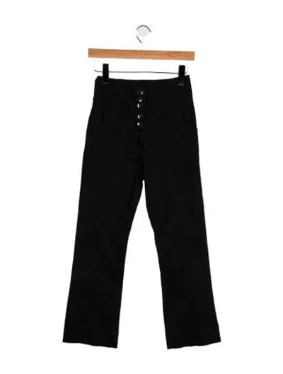 Pre-owned Ulla Johnson High-rise Wide Leg Jeans In Black