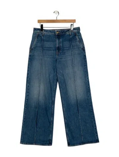 Pre-owned Ulla Johnson High-rise Wide Leg Jeans In Blue