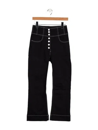 Pre-owned Ulla Johnson High-rise Wide Leg Jeans In Blue