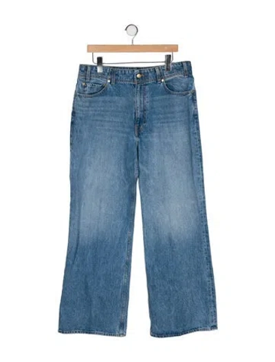 Pre-owned Ulla Johnson High-rise Wide Leg Jeans In Blue