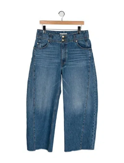 Pre-owned Ulla Johnson High-rise Wide Leg Jeans In Blue