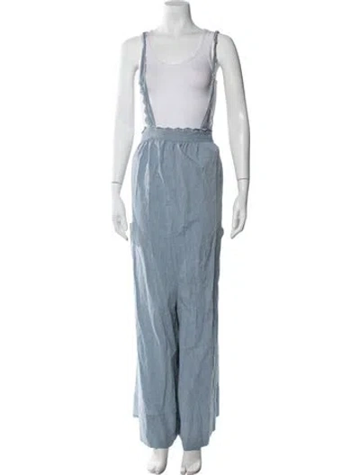 Pre-owned Ulla Johnson High-rise Wide Leg Jeans In Blue