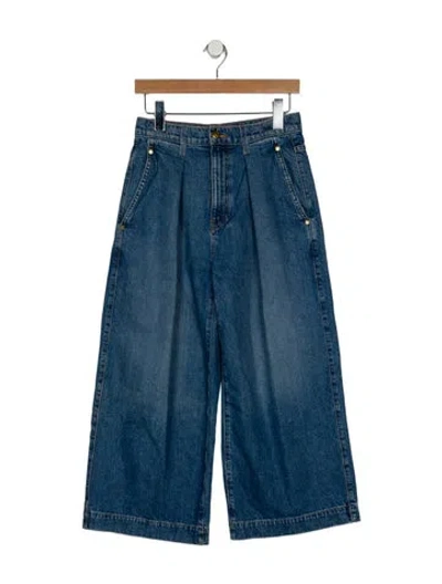Pre-owned Ulla Johnson High-rise Wide Leg Jeans In Blue