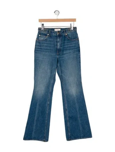 Pre-owned Ulla Johnson High-rise Wide Leg Jeans In Blue