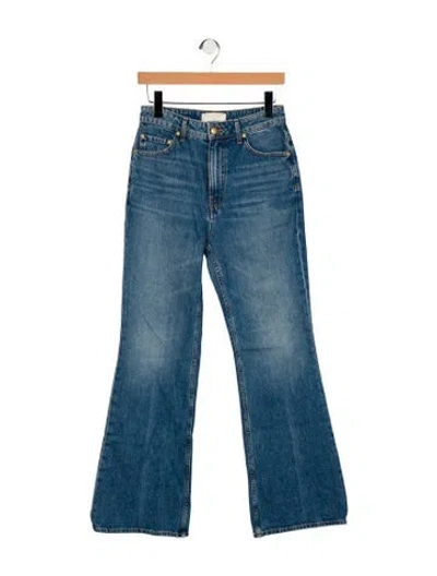 Pre-owned Ulla Johnson High-rise Wide Leg Jeans In Blue