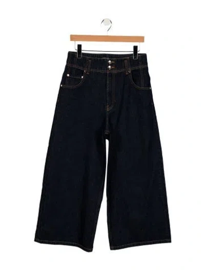 Pre-owned Ulla Johnson High-rise Wide Leg Jeans In Blue