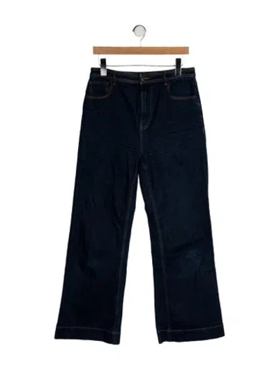 Pre-owned Ulla Johnson High-rise Wide Leg Jeans In Blue