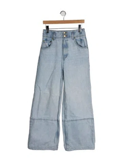 Pre-owned Ulla Johnson High-rise Wide Leg Jeans In Blue