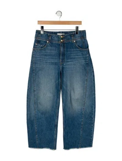 Pre-owned Ulla Johnson High-rise Wide Leg Jeans In Blue