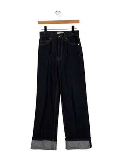 Pre-owned Ulla Johnson High-rise Wide Leg Jeans In Blue