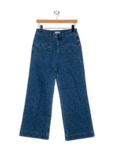 Pre-owned Ulla Johnson High-rise Wide Leg Jeans In Blue