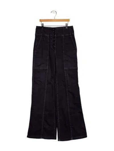 Pre-owned Ulla Johnson High-rise Wide Leg Jeans In Blue