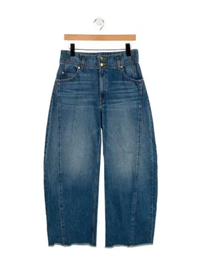 Pre-owned Ulla Johnson High-rise Wide Leg Jeans In Blue