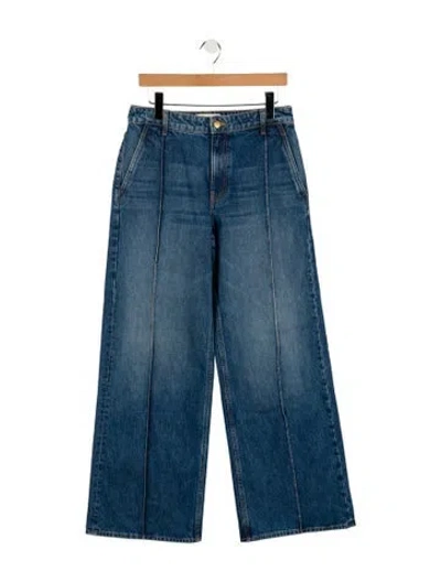 Pre-owned Ulla Johnson High-rise Wide Leg Jeans In Blue