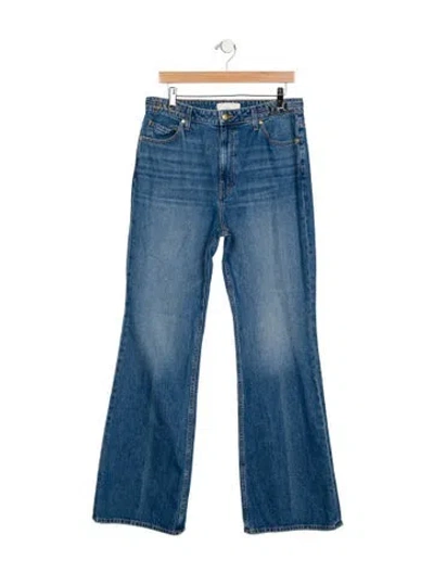 Pre-owned Ulla Johnson High-rise Wide Leg Jeans In Blue