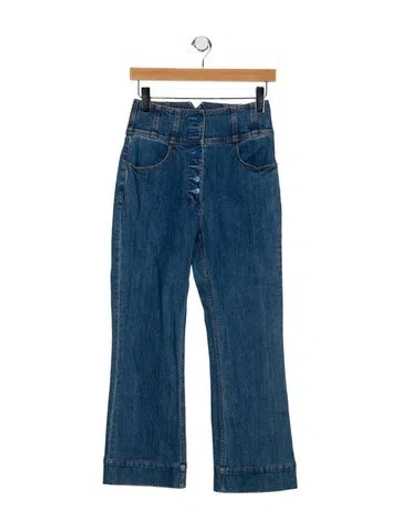 Pre-owned Ulla Johnson High-rise Wide Leg Jeans In Blue