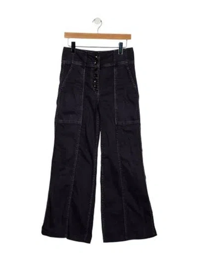 Pre-owned Ulla Johnson High-rise Wide Leg Jeans In Blue