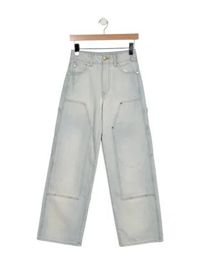 Pre-owned Ulla Johnson High-rise Wide Leg Jeans In Blue