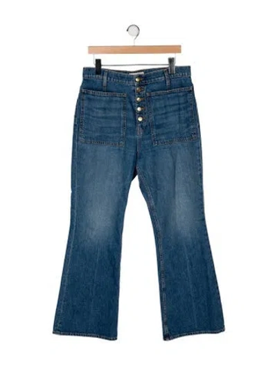 Pre-owned Ulla Johnson High-rise Wide Leg Jeans In Blue