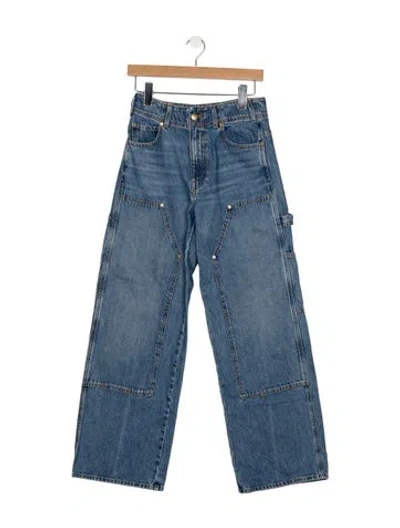Pre-owned Ulla Johnson High-rise Wide Leg Jeans In Blue